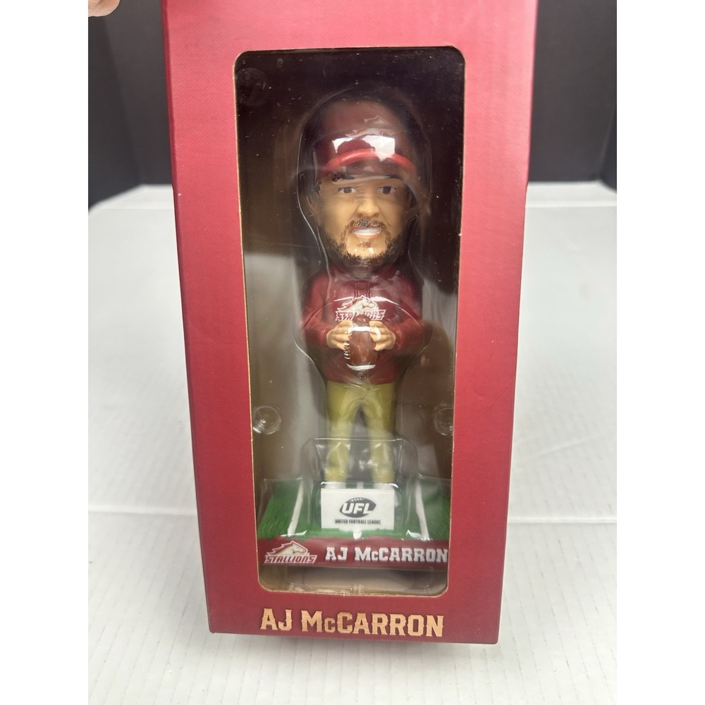 Birmingham Stallions UFL AJ McCarron Football Bobblehead Figure